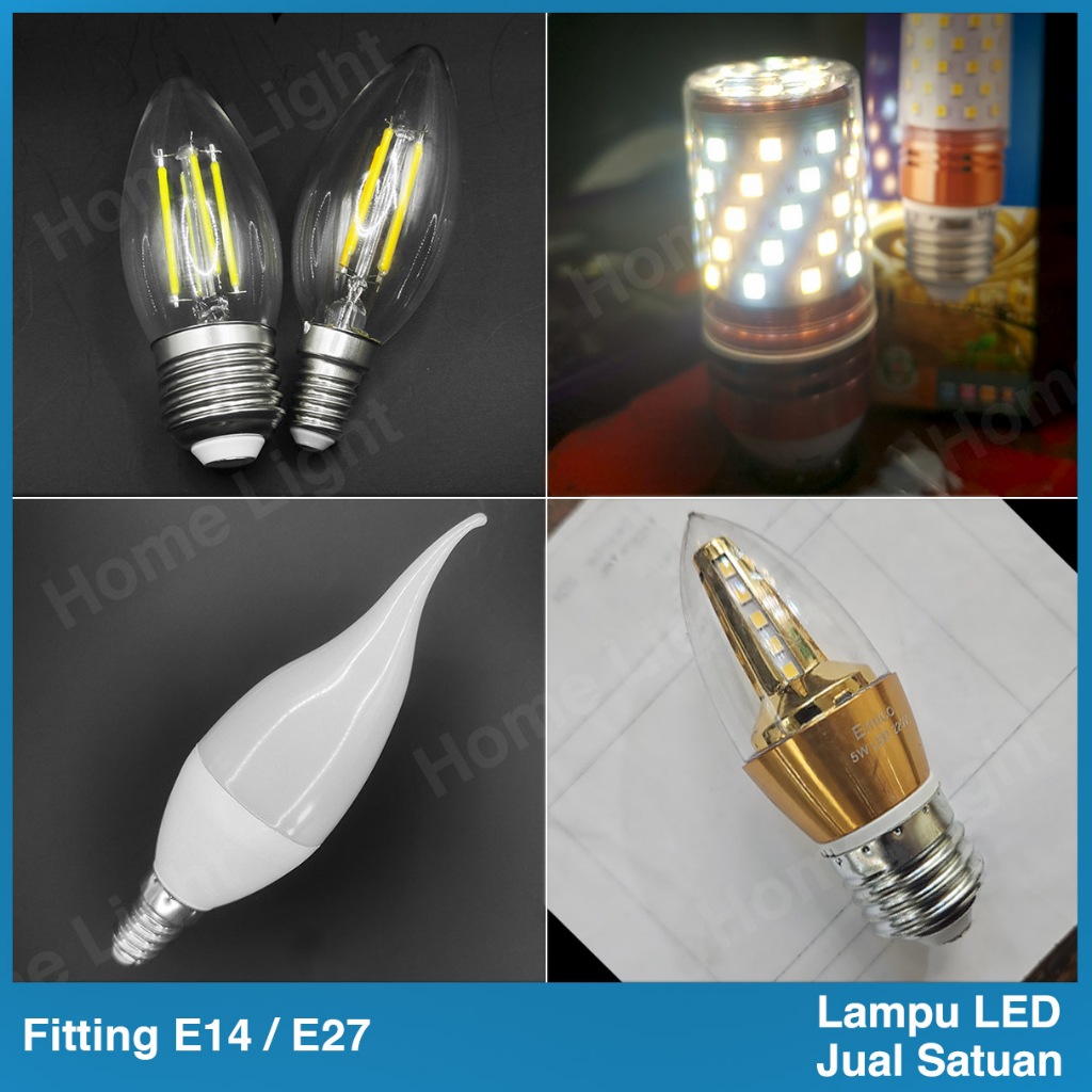 Bohlam Lampu LED E14 E27 Kuning Putih
