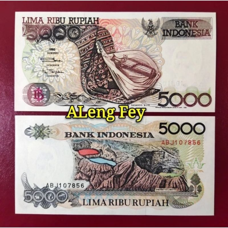 uang kuno 5000 Rupiah Sasando 1992