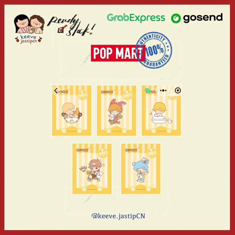 

<READY STOCK> POPMART DIMOO STICKER SET OF 5