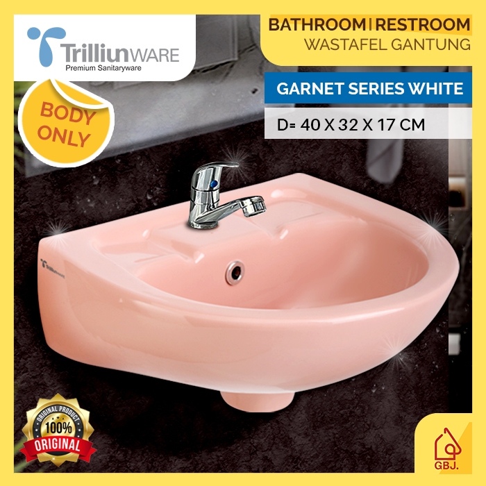 WASTAFEL GANTUNG TRILLIUNWARE GARNET PINK (BODY ONLY) / WASTAFEL CUCI TANGAN GANTUNG TRILLIUN WARE M