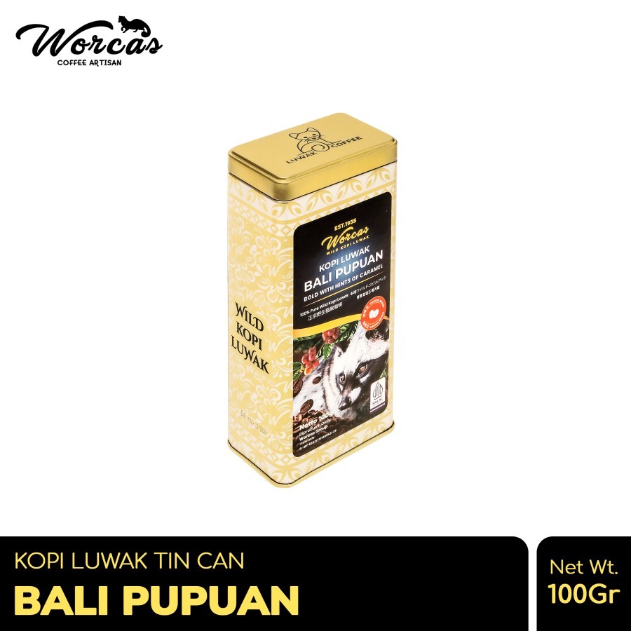 

WORCAS Kopi Luwak Bali Pupuan 100gr Tin Can