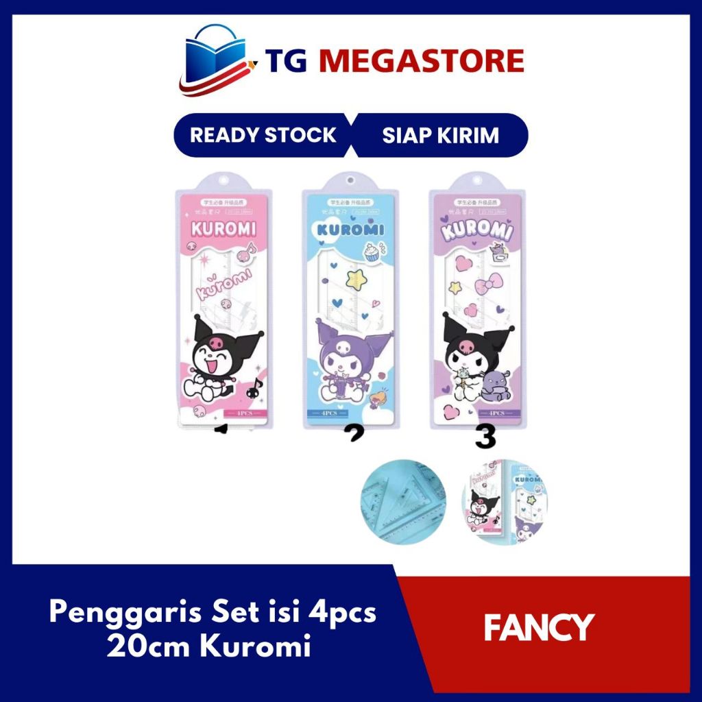 

Penggaris Set isi 4pcs 20cm Kuromi - ZO-248