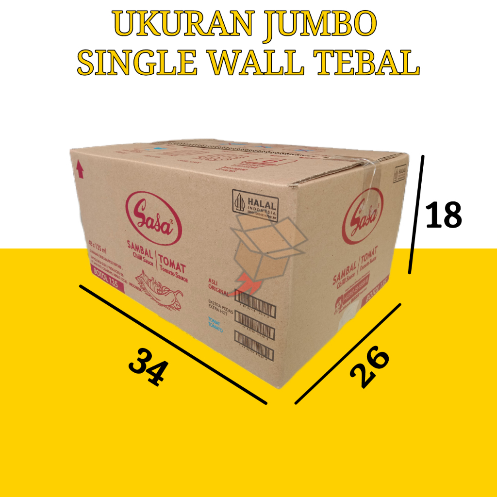 

Kardus Bekas Besar Jumbo Tebal 1 Layer Single Wall Pindahan Packing Tambahan 34 x 26 x 18