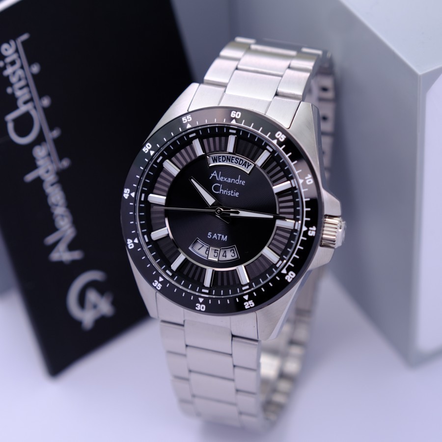 Jam tangan pria alexandre christie 6678 original