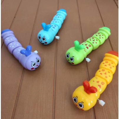 Mainan Ulat bergerak ulat berjalan mainan anak Ulat Bulu Gerak Kunci Knob Putar - Mainan Cacing Ulat