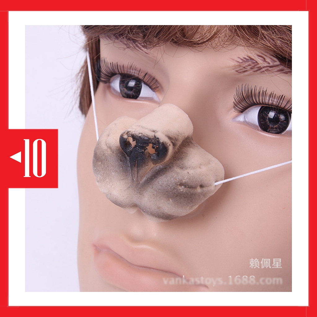 DONS dog nose hidung anak anjing puppy pug prank toys mainan halloween vinyl