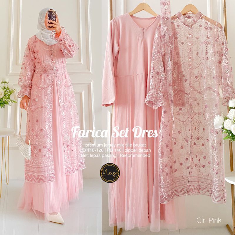 Farica Set Dress Pink