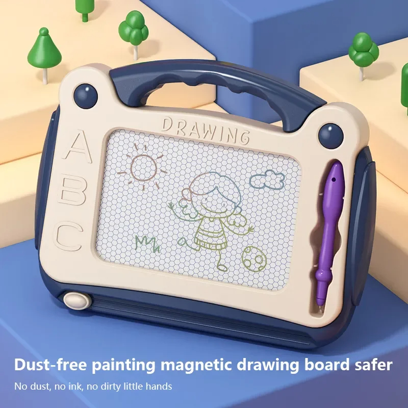 

Papan Tulis Magnet Anak Warna Biru / Papan Tulis Meja Belajar Anak Gambar Magnetik