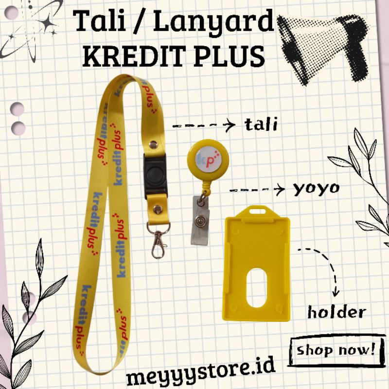 

READYYY Tali Gantungan ID CARD KREDIT PLUS Kuning / Lanyard KREDIT PLUS [STOCK MELIMPAH] Termurahhh Harga Grosir!