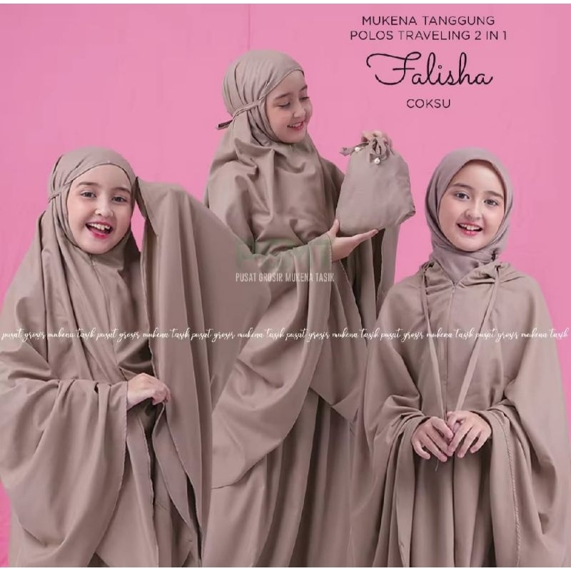 TerlarisMukenah anak kekinian / mukenah anak 2 in 1 / mukenah anak SD,SMP,REMAJA / mukenah travel