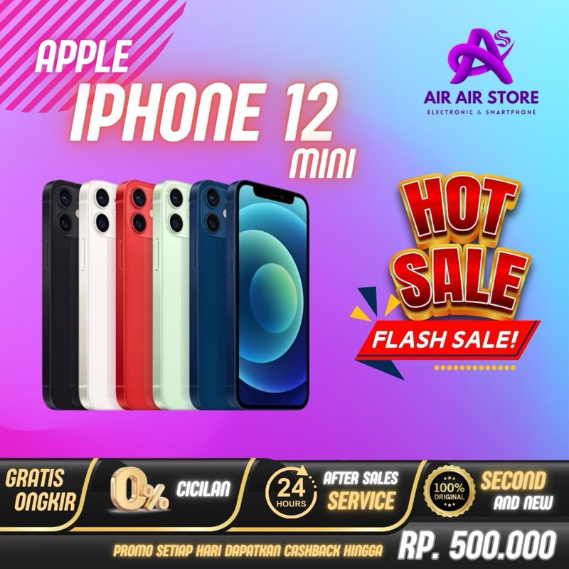 IPHONE 12 MINI SECOND RESMI 64gb 128gb 256gb Fullset Bergaransi
