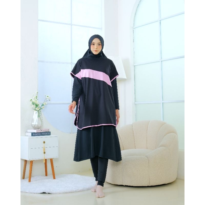 Baju renang muslimah/pakaian renang wanita muslimah/stelan olahraga muslimah