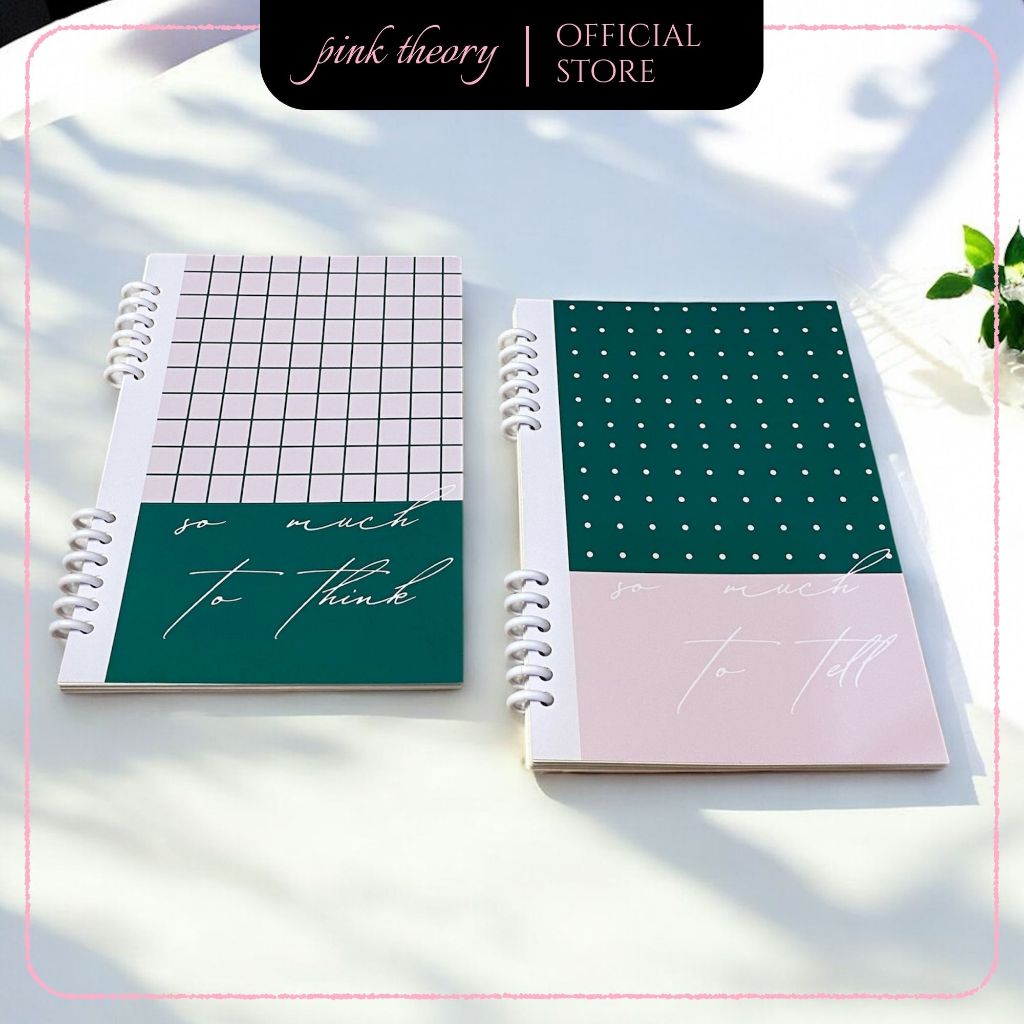 

[1 SET] Plain Journal Aesthetic A5 Buku Catatan Blank Warna Pink Notebook 1 SET Buku Tulis Pink - PJ SET-2