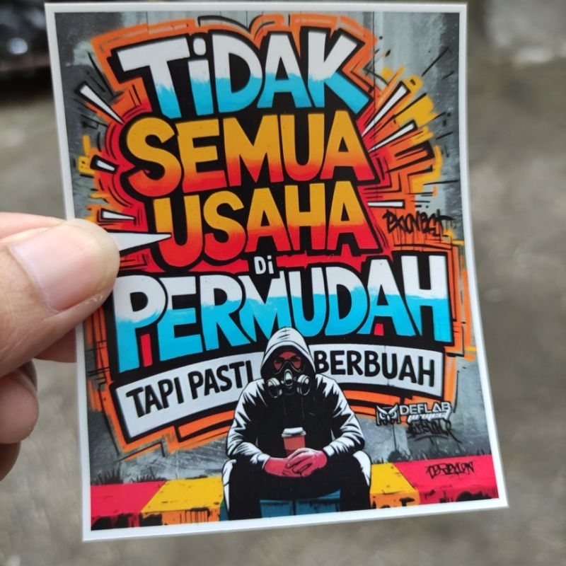 

Sticker Tidak Semua Usaha Dipermudah ukuran 10cm Anti Air