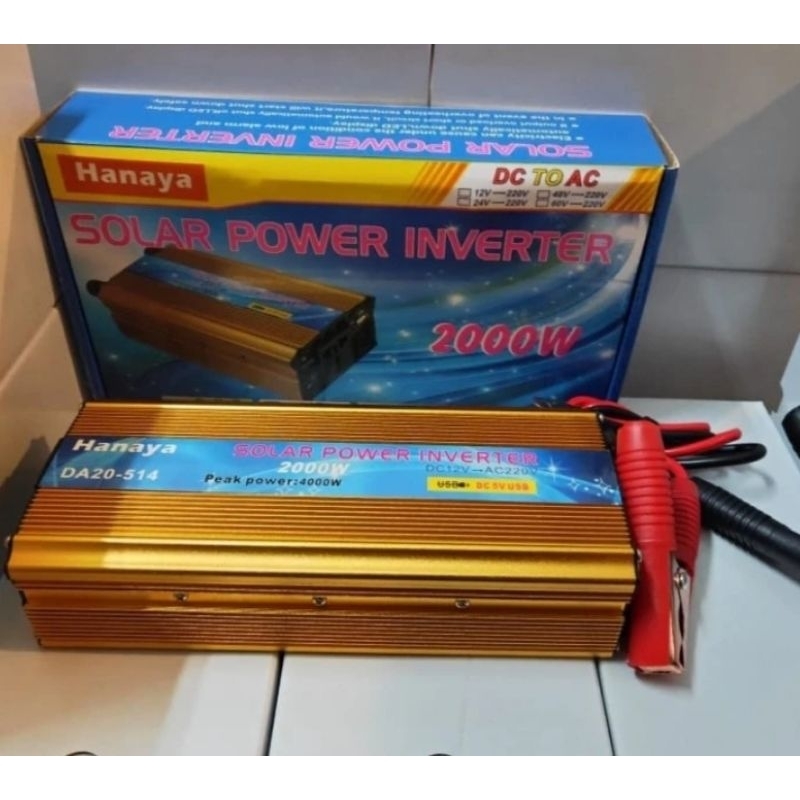 Power Inverter 2000 Watt - Inverter DC To AC 1000 Watt Merek Hanaya