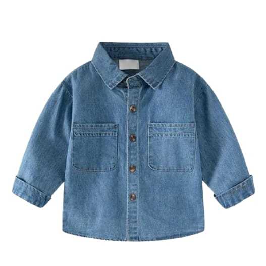 Kemeja Jeans Anak 2-6 Tahun Atasan Anak Laki Laki Kemeja Anak Laki Laki