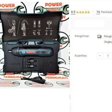 

Obeng Baterai BOSCH GO Gen-2 3.6V Bor Charge Cordless Screwdriver Gen2