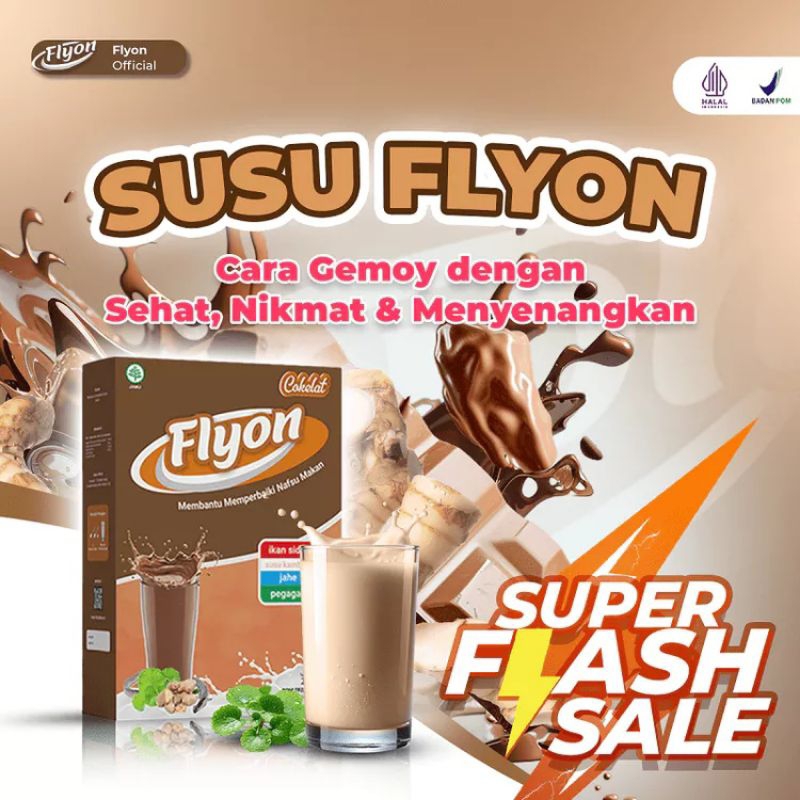 

Susu Flyon Coklat Susu Penggemuk Badan dan Penambah Nafsu Makan Original