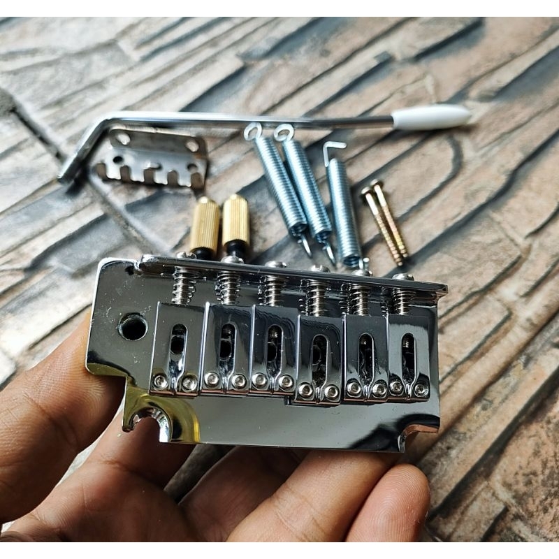 Bridge tremolo gitar semi updown 2 point pivot chrome strat suhr