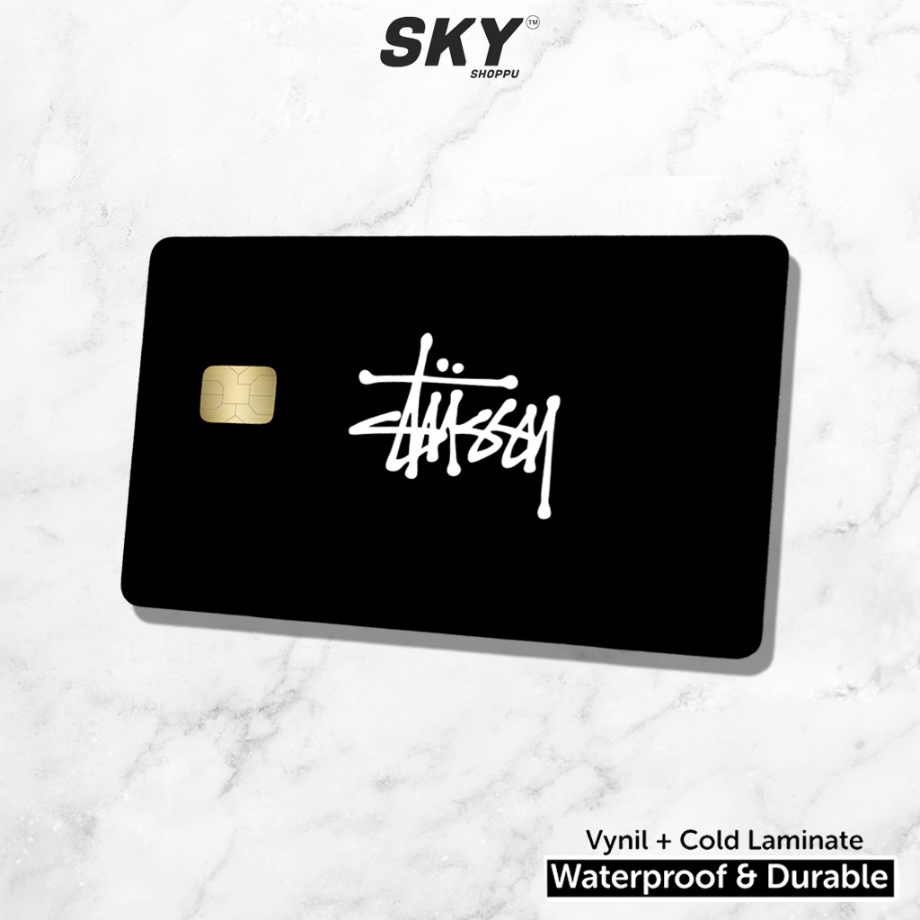 

Sticker Stiker Kartu Atm Skin Card Stussy Waterproof Vinyl Atm Flazz Credit Debit Emoney Stiker
