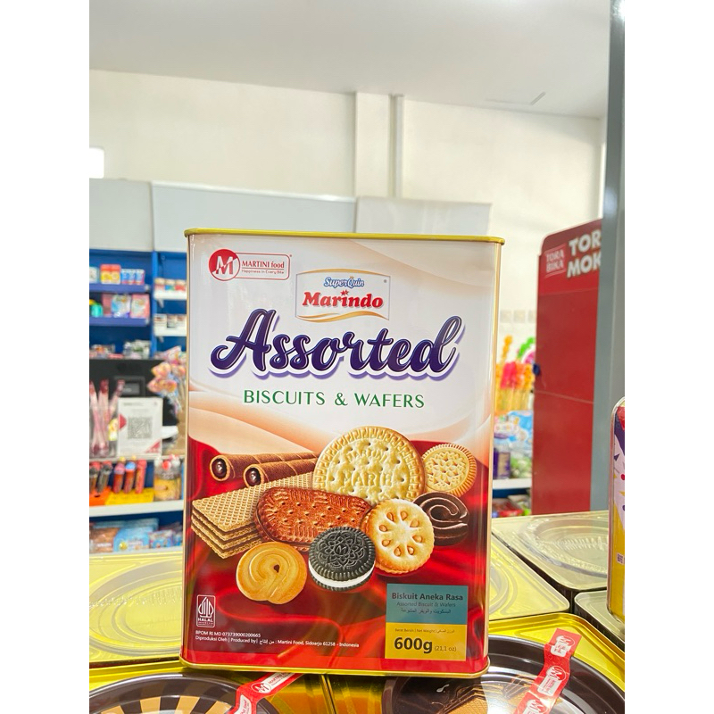 

Marindo astorted biscuit & wafers kue lebaran