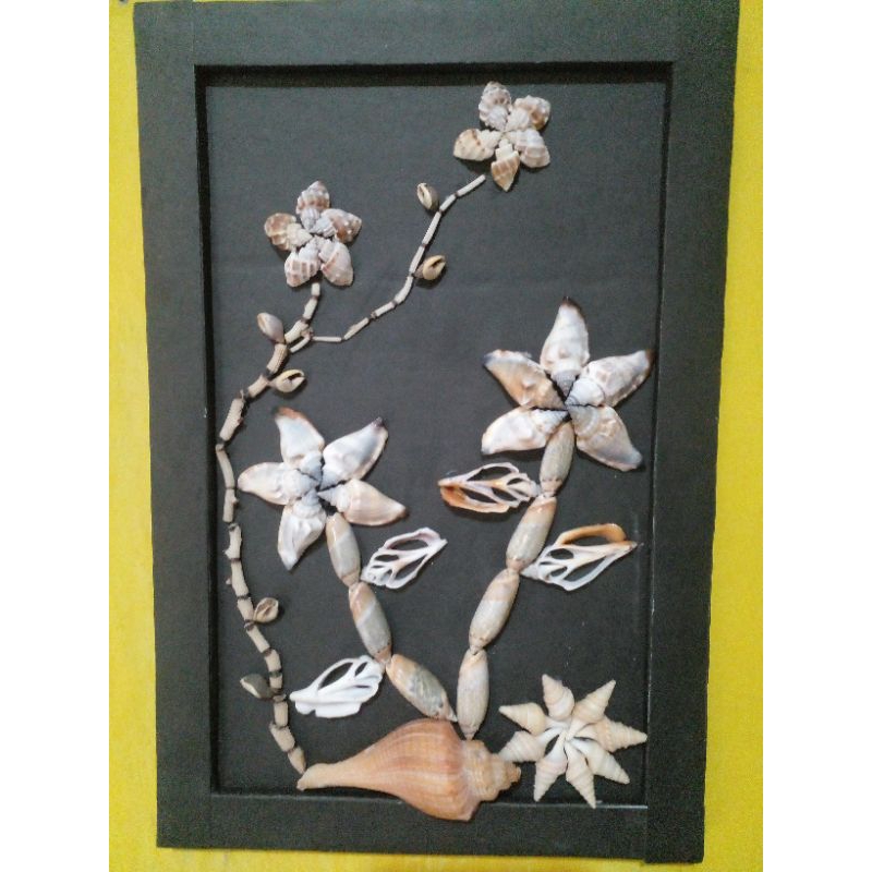 hiasan dinding cangkang kerang kerajinan/prakarya