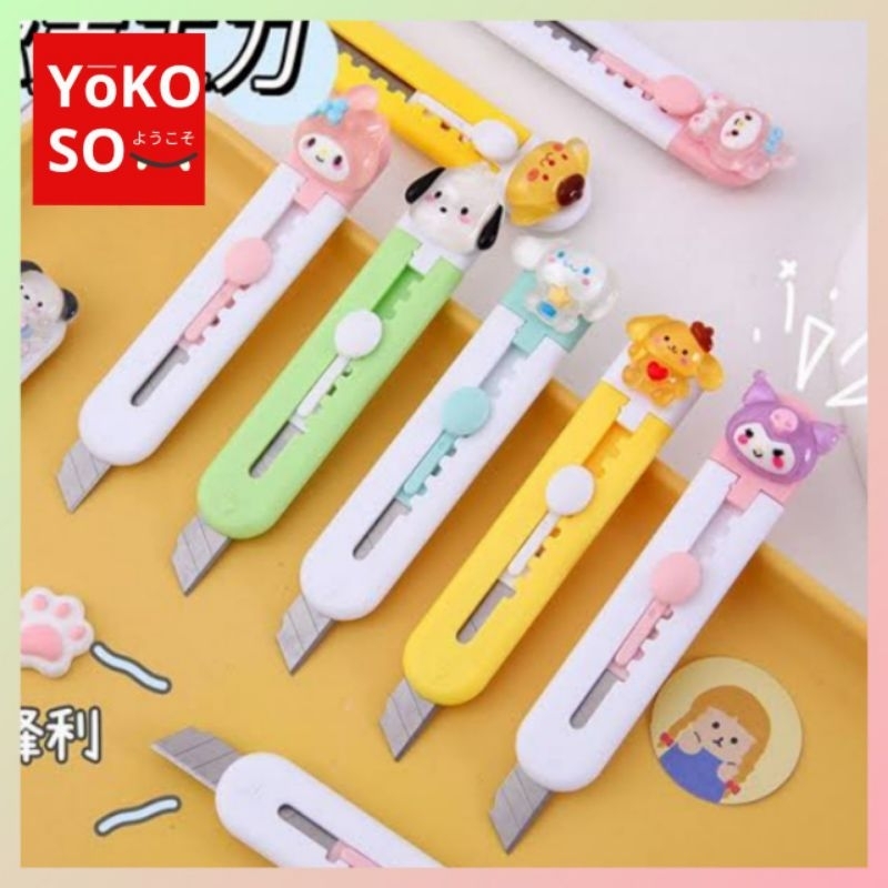 

YOKOSO S112 Cutter Anak Lucu Sanrio Karakter Potong Kertas Kuromi