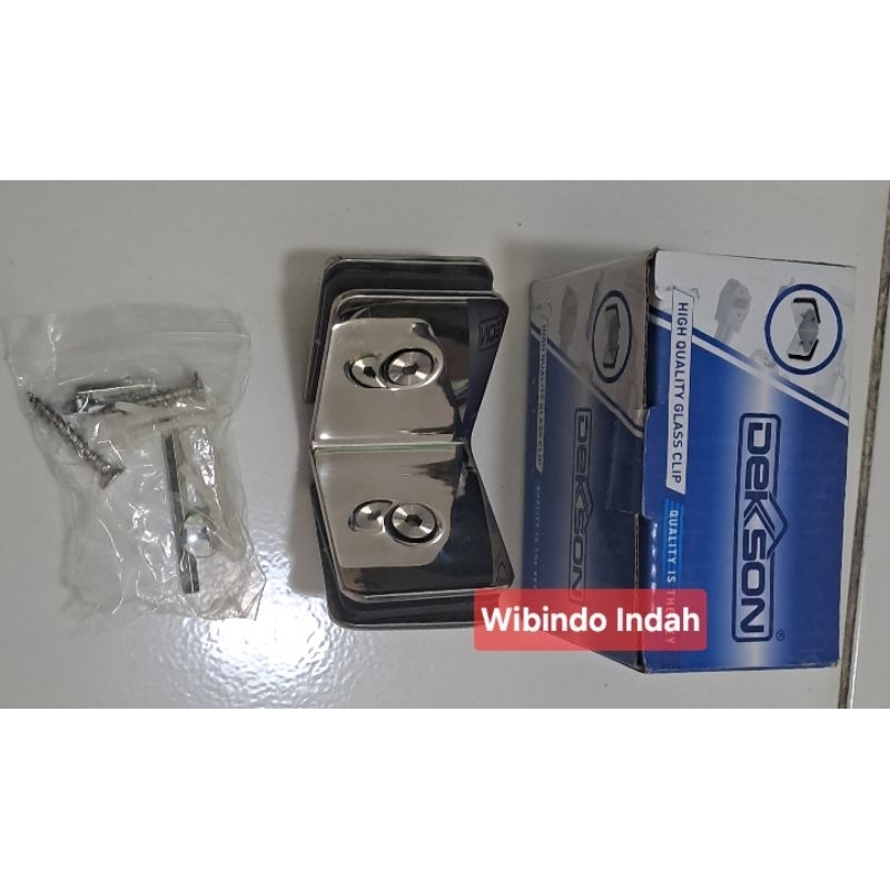 Glass clip kaca ke kaca GC 018 Dekson PSS 90 derajat