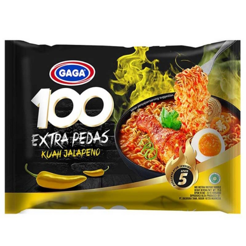 

Gaga 100 ekstra pedas mie instan 75 g