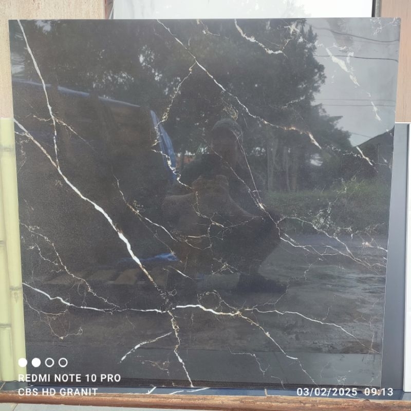 Granit Lantai 80x80 Busto Black / infiniti