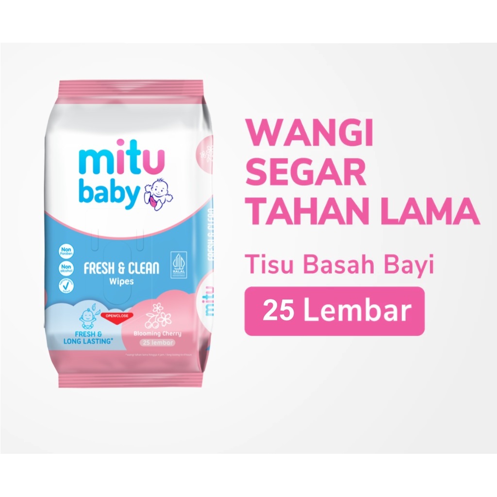 MITU BABY WIPES FRESH & CLEAN 25 LEMBAR