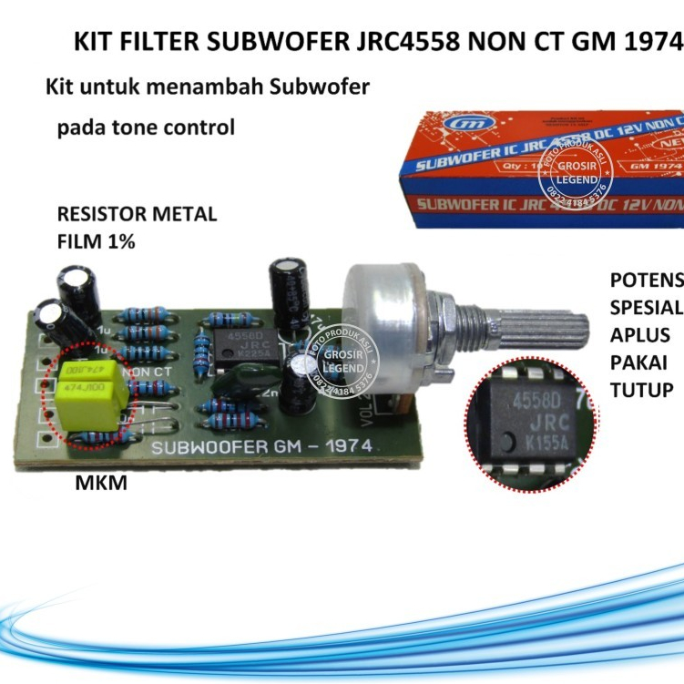 KIT ACC TONE SUBWOOFER, DC-12V, NON CT GM 1974