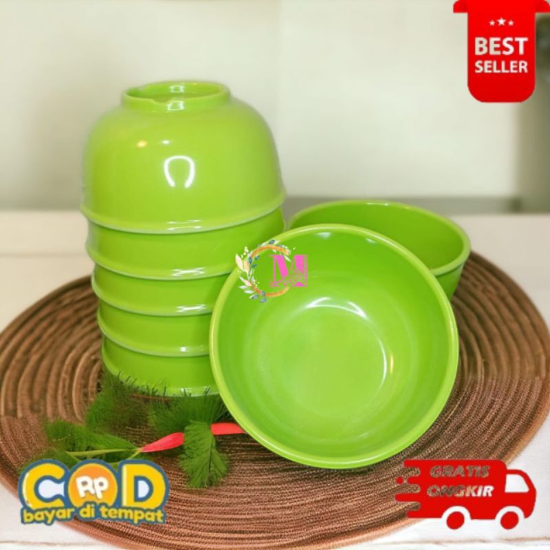 [CM] 1 lusin Mangkok Kecil Semi Melamin Bulat KVN MK-05