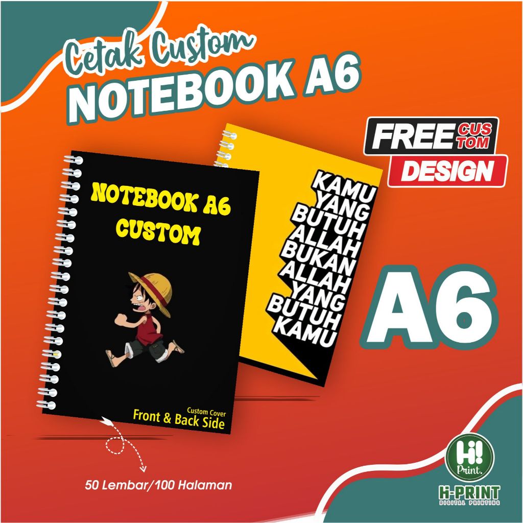 

Notebook A6 Custom Isi Polos 50 Lembar