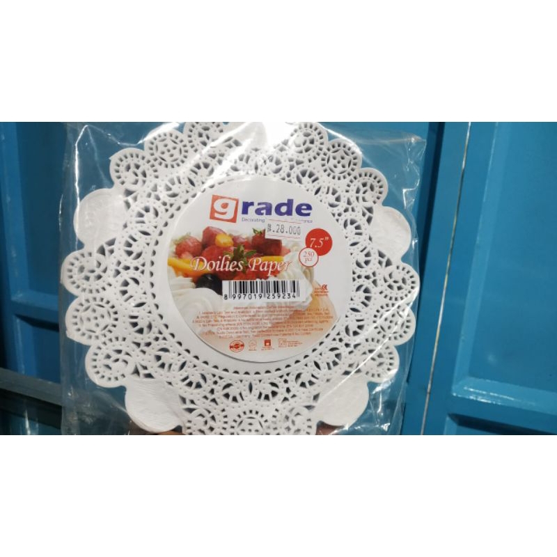 [250PCS] SAMIR GRADE UKURAN 7.5 / PAPER GRADE / DOILIES / DOILIES PAPER PUTIH
