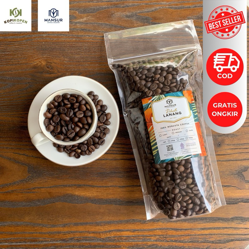 

Kopi robusta lanang biji sangrai 500gram