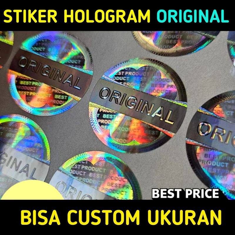 

Stiker Hologram Original Bisa Custom Ukuran