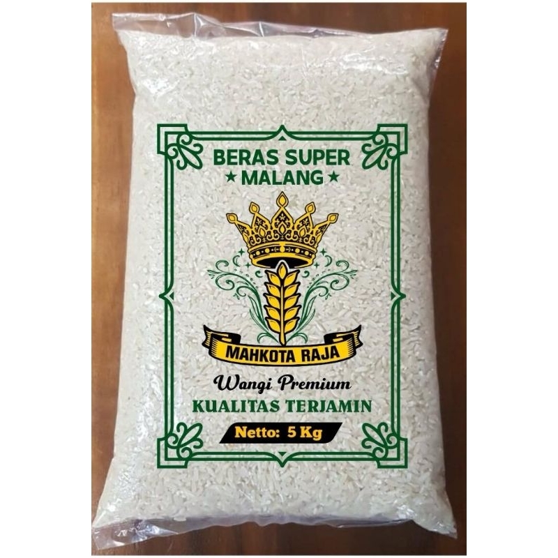 

BERAS PREMIUM WANGI CAP MAHKOTA RAJA 5KG , PULEN, WANGI, ENAK