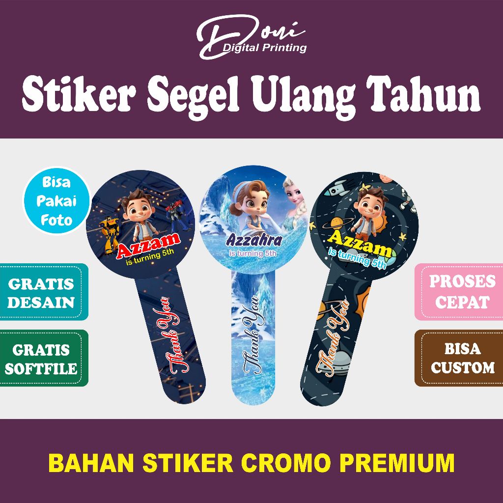 

Promo Stiker Segel Ulang Tahun / Stiker Ulang Tahun / Stiker Birthday / Stiker Seal / Stiker Label