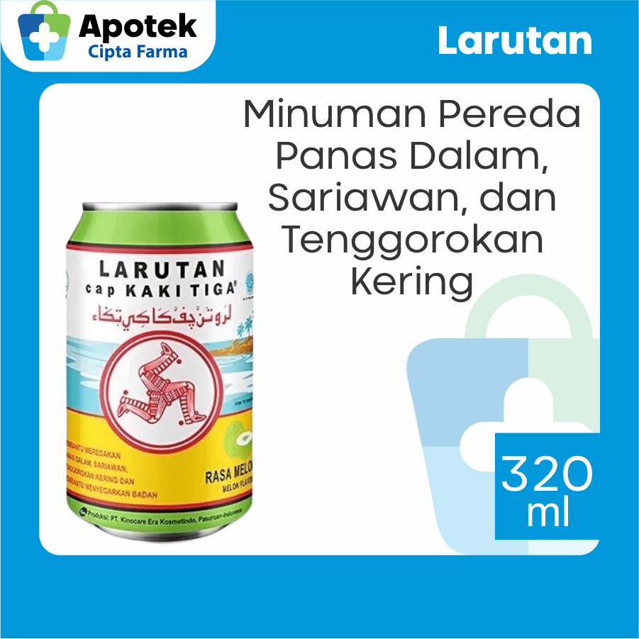 

Larutan Cap Kaki Tiga Melon Air Sukrosa Fruktosa Perisa Asam Sitrat Minuman Kaleng untuk Panas Dalam Sariawan dan Sakit Tenggorokan