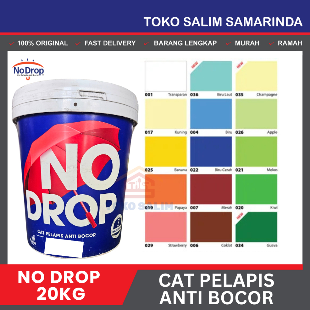 Cat Pelapis Anti Bocor NO DROP 20KG WARNA LENGKAP