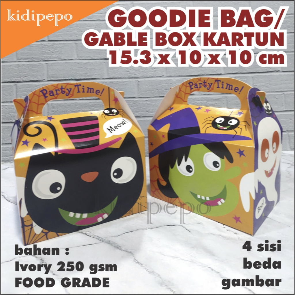 

CUCI GUDANG! GABLE BOX / GOODIE BAG HAMPERS UK. 15.3 x 10 x 10 CM