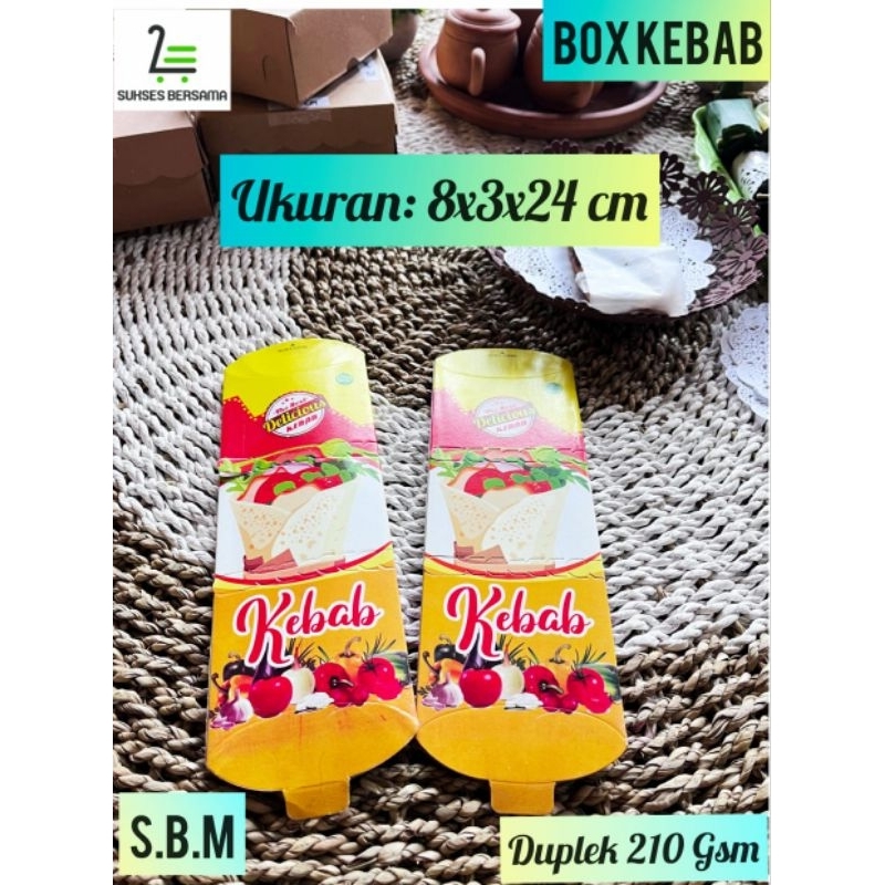 

Box Kebab 8x3x24 cm/kardus/kebab/packing/hampers