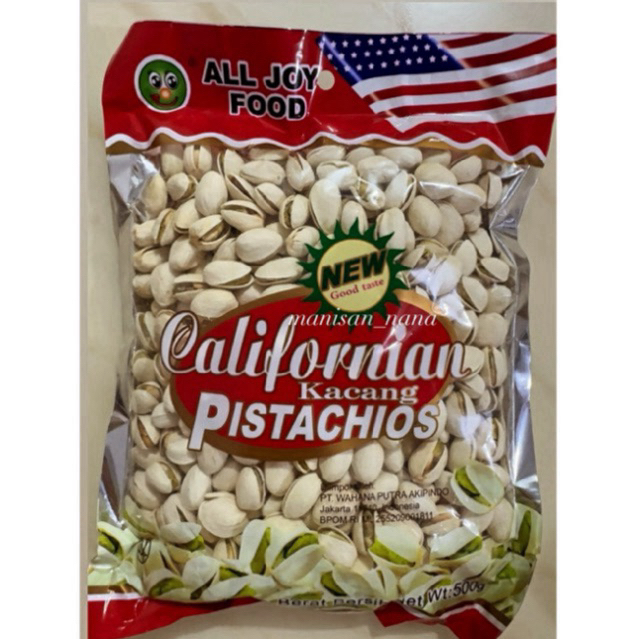 

CALIFORNIA PISTAHCIOS / KACANG PISTAHCIOS / KEMASAN ASLI (500gram)