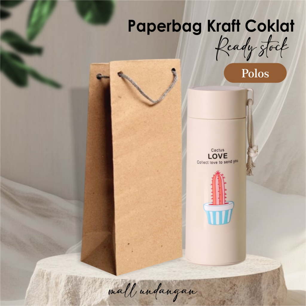 

PAPER BAG COKLAT KRAFT POLOS - PAPERBAG TAS SOUVENIR PERNIKAHAN BAHAN KERTAS KRAFT UKURAN 10 x 10 25