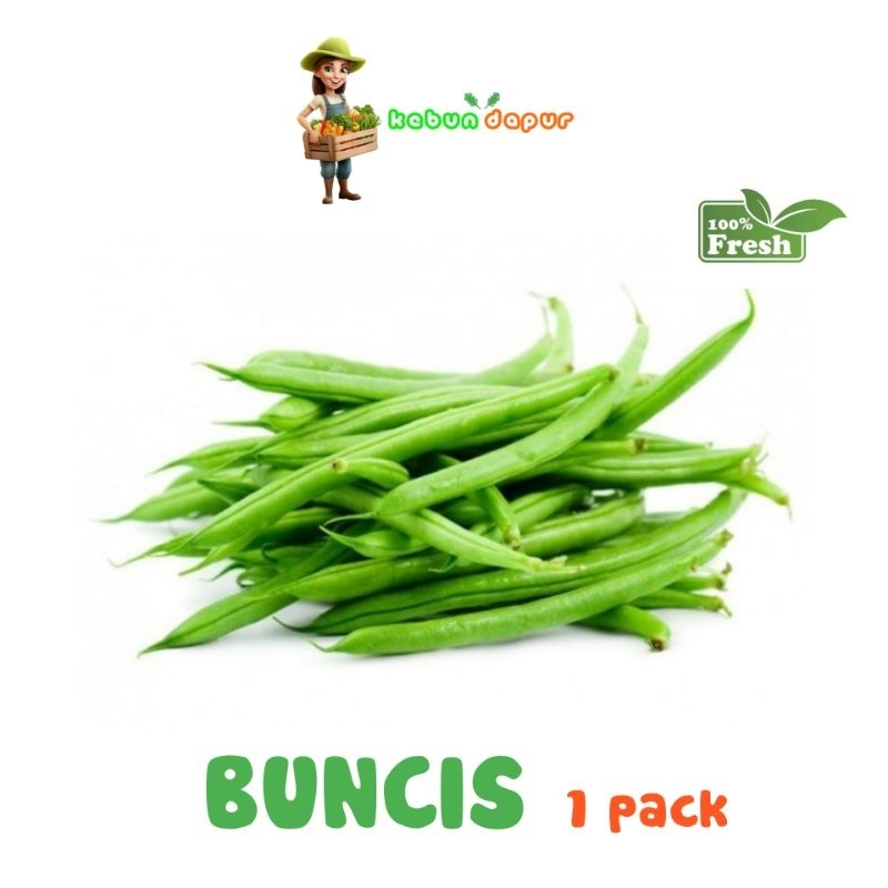 

BUNCIS HIJAU FRESH Harga per 1 pack -Kebun Dapur-