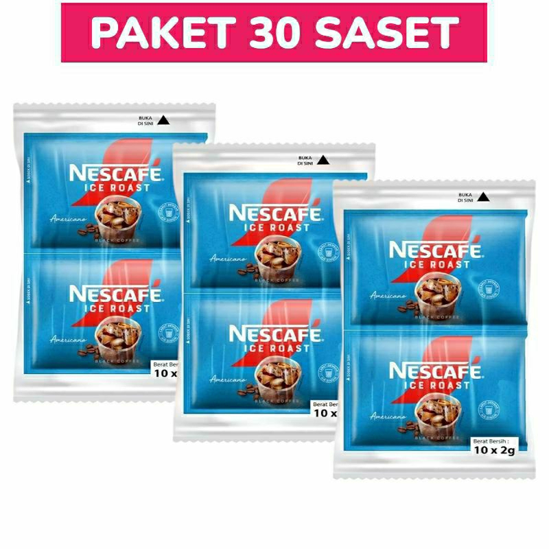 

Nestle Nescafe Ice Roast Kopi Americano Kopi Hitam Instan PAKET ISI (30sachet)