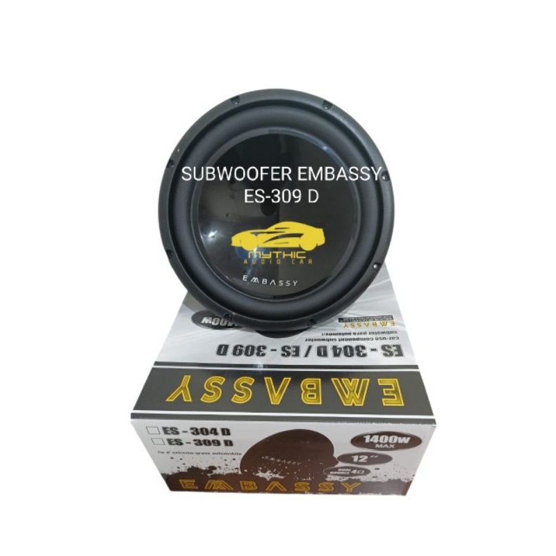 Subwoofer 12 Inch Embassy 309D 1400Watts Magnet Badak Mythic Audio Car