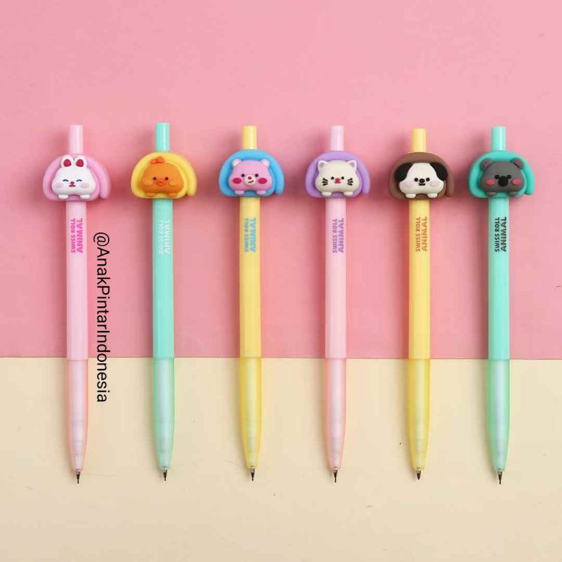 

BOLPEN SWISS ROLL ANIMAL CLICK GEL INK PEN [ ZF-3851 ]