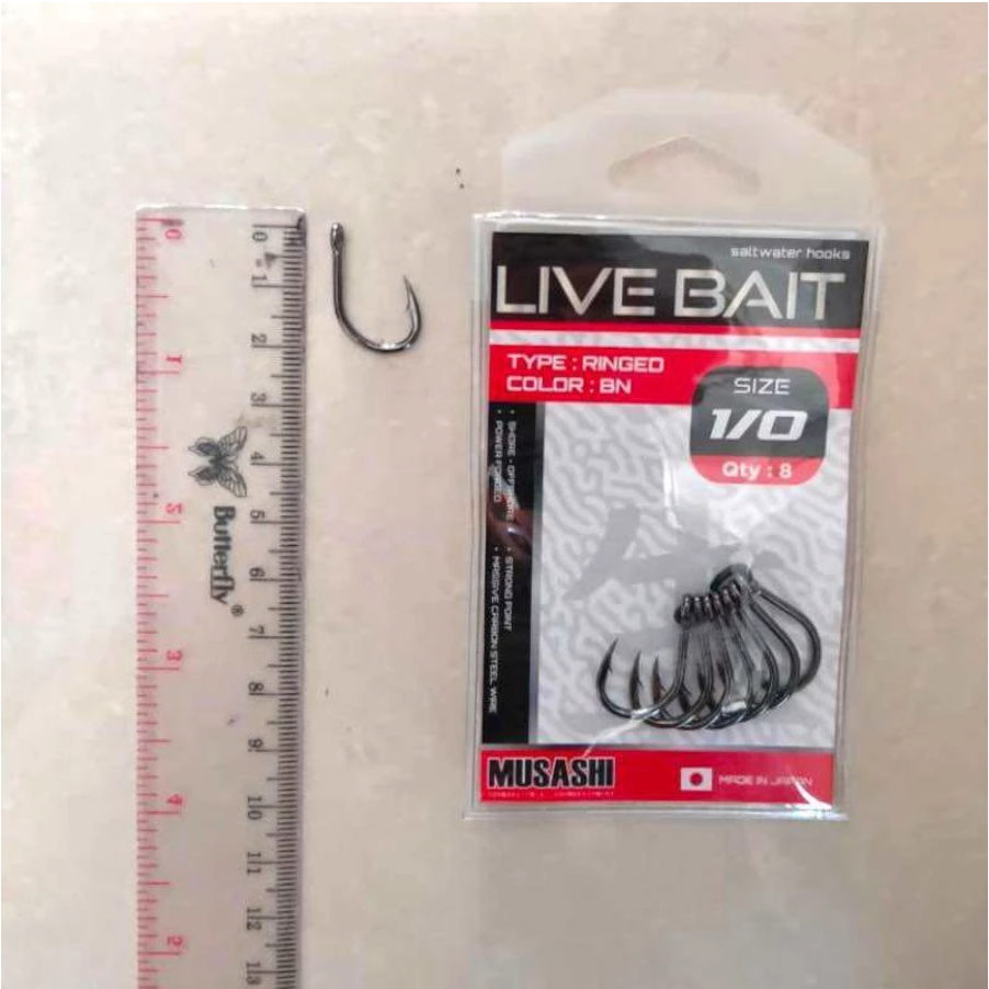 Saltwater Hooks Musashi Live Bait / Master Live Bait Ringed BN